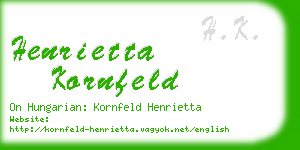 henrietta kornfeld business card